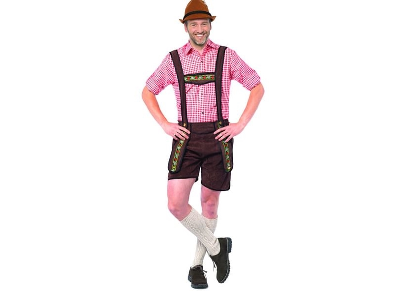 Dunkelbraune Kurze Tiroler Hosen