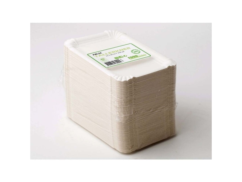 Pølsebakke 130x200 mm hvid - (250 stk.) | Catering - Engångsservis - Tallrikar | GameStuff