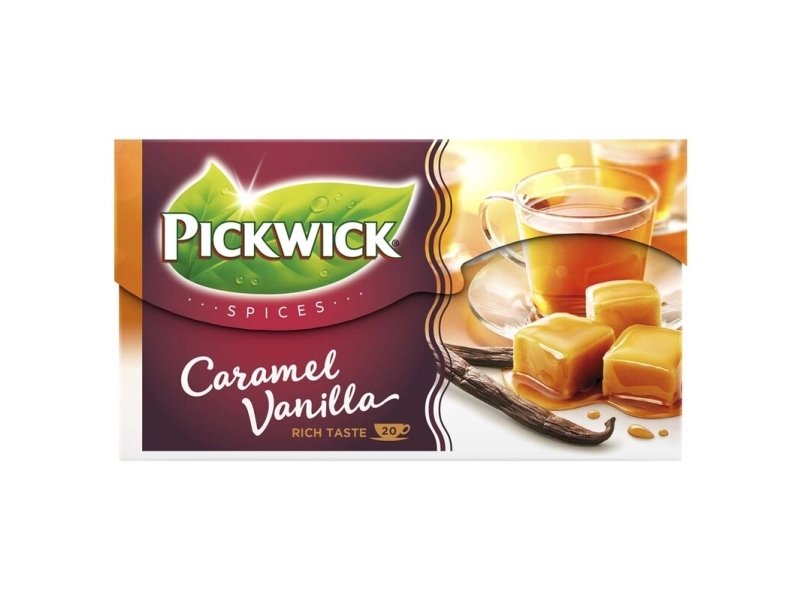 Te Sort Pickwick Caramel Vanilla 20 breve Rainforest Alliance Karamel/Vanilje,20 stk/pk | Catering - Drycker - The | GameStuff