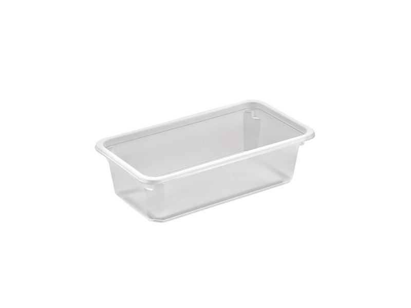 Plastbakke Kageboks K2182-1F 1-rum 605 ml 179x98x50 mm PP Klar,608 stk/krt