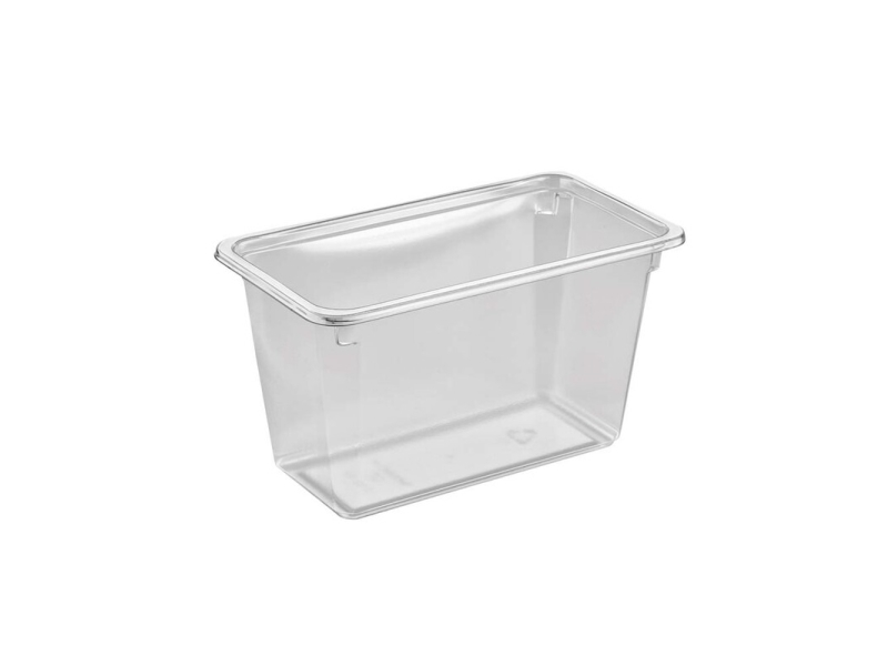 Plastbakke Kageboks K2182-1H 1-rum 1100 ml 180x100x102 mm RPET,384 stk/krt