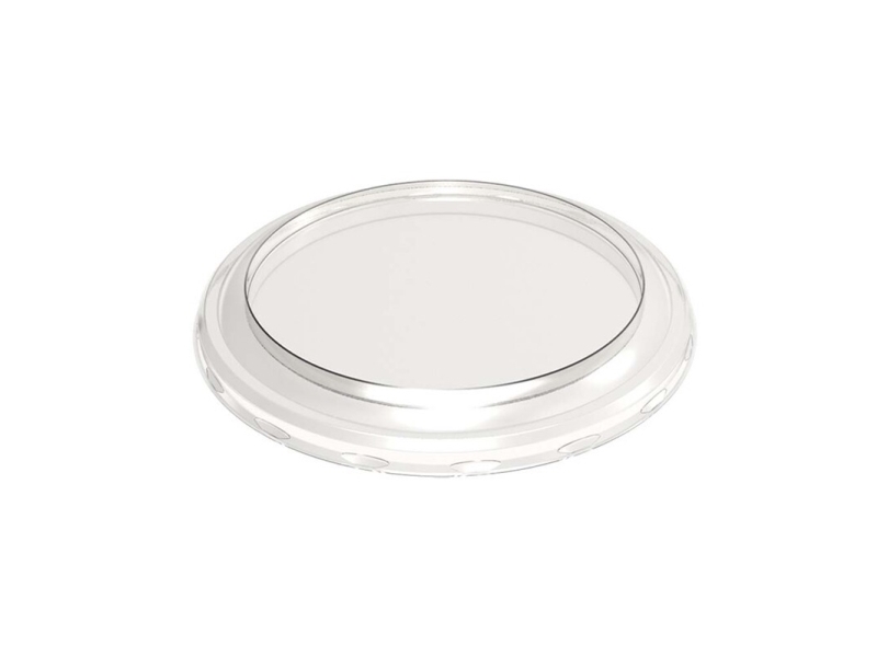 Låg til plastbakke rund APET klar Ø127x12mm 684stk/kar