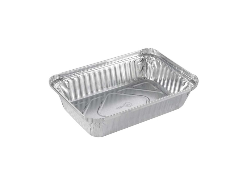 Alubakke 890 ml 207x141x 41 mm Rektangulær,100 Stk/pk | Catering - Matförpackning - Dispensrar, behållare & Matförvaring | GameStuff