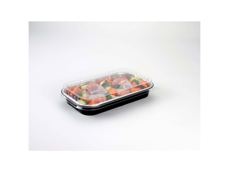 Lid for aluminium container, Plus Pack Rektangulær,241x145x25mm PET, transparent, Æske med 1000 stk. | Catering - Matförpackning - Dispensrar, behållare & Matförvaring | GameStuff