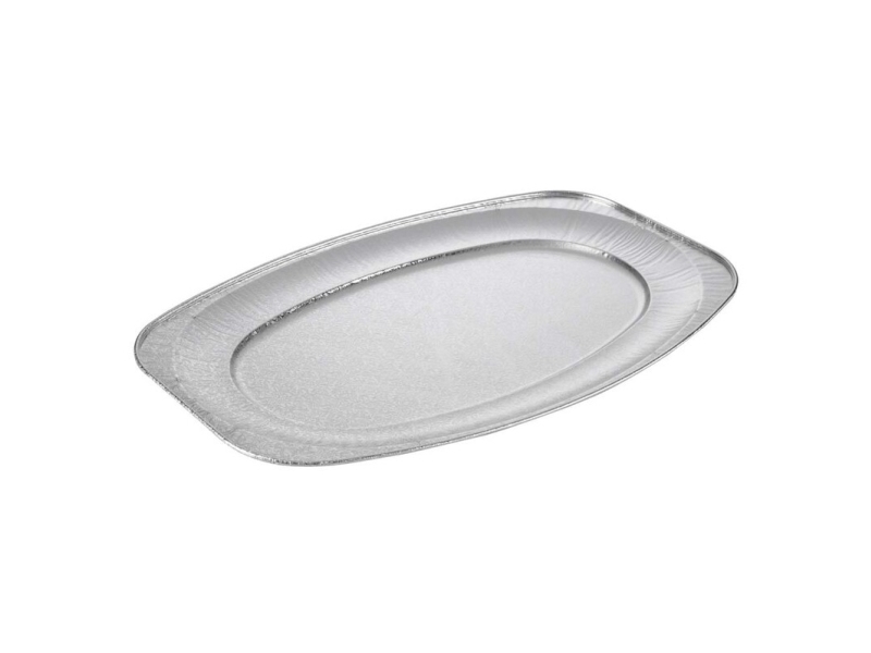 Cateringfad, Plus Pack, Oval 548 x 359 x 22 mm, aluminium, aluminium Large, pakke a 10 stk Fødevareg