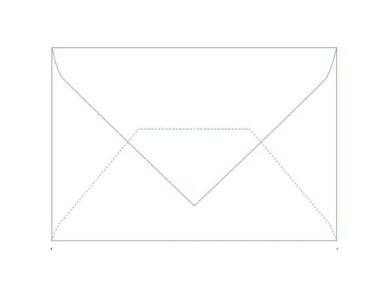 Kortkonvolut 78x115 mm hvid uden rude - (500 stk.)