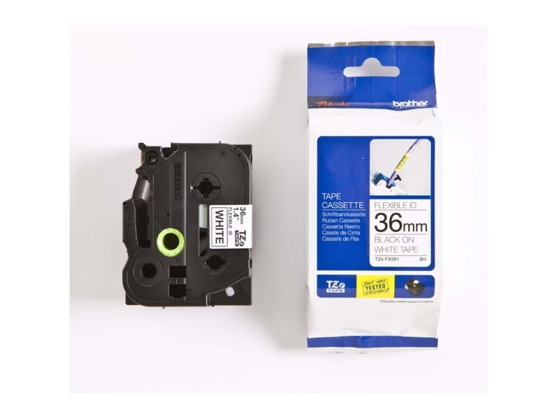 Brother Tzfx261 - Sort På Hvid - Rulle (3,6 Cm X 8 M) Fleksibel Tape - For P-Touch Pt-3600, Pt-550, Pt-9200Dx, Pt-9200Pc, Pt-9400, Pt-9500Pc, Pt-9600