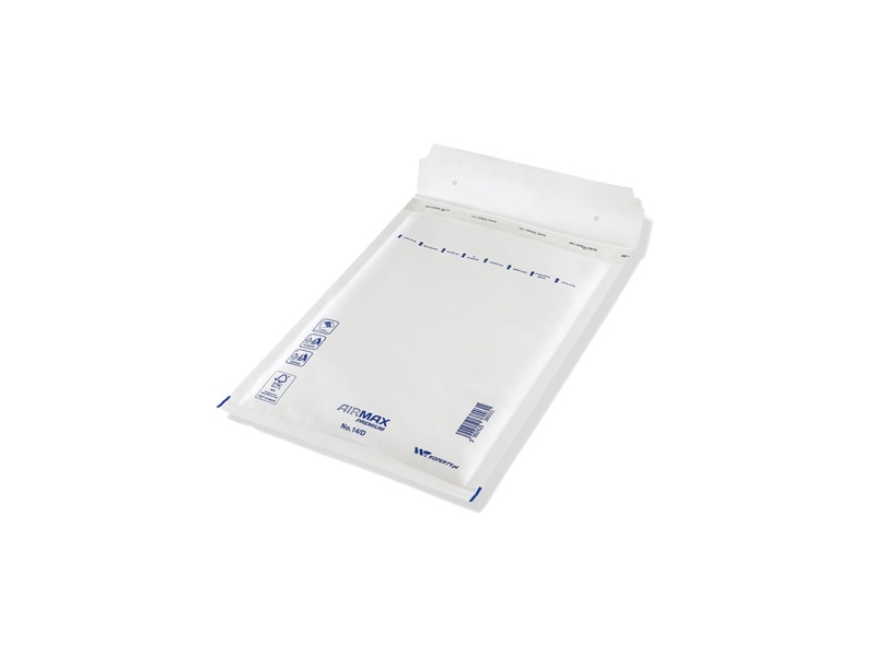 Bubbelpåse Airmax 200x275mm vit Nr. 14/D inner 180x265mm 100st/förpackning | Papper & Emballage - Kuvert & påsar - Frakt påsar | GameStuff