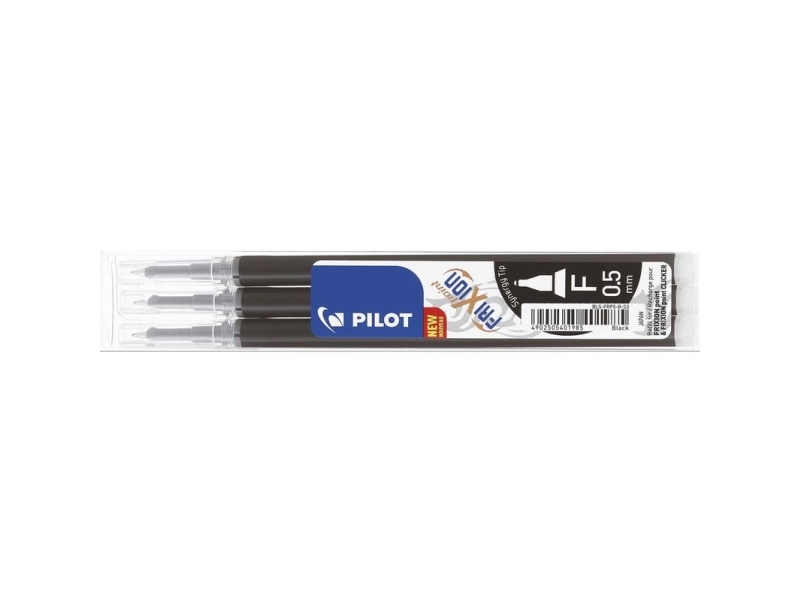 Pilot Frixion, Sort, Mellem, Sort, Metal, 0,5 Mm, 0,25 Mm