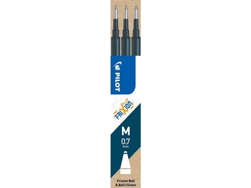 PILOT Refill 3-pak FriXion udviskeligt blæk 0,7 blå sort 465574 Modsvarer: N/A