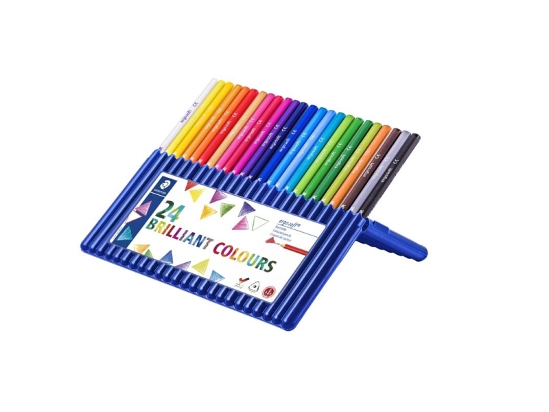 Staedtler Ergosoft - Farvet Blyant - Assorterede Farver (Pakke Med 24)