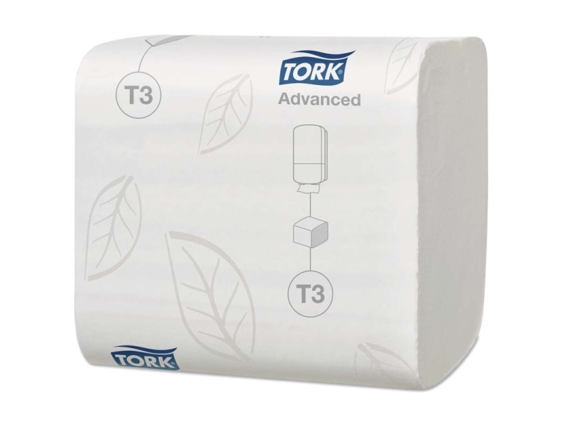Toiletpapir Tork Advanced T3 2-Lag L47.9Mxb11cm Hvid I Bulk,36 Pk X 252 Stk/Krt