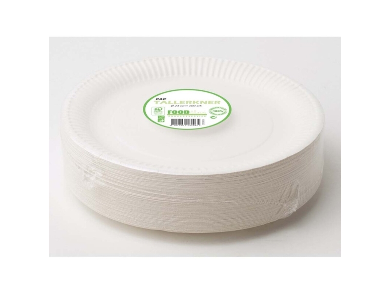 Tallerken middag pap Ø23cm 100stk/pak - (100 stk.) | Catering - Engångsservis - Tallrikar | GameStuff