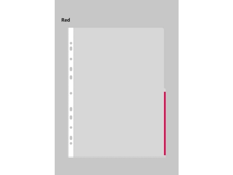 Signallomme A4 Pp 105 Micron Rød 100Stk/Pak