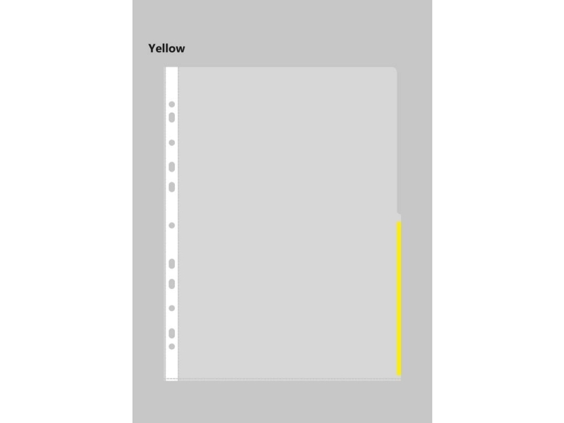 Signalfickor A4 PP 105 mikron 100-pack gul | Arkivering - Elastikmappar & Chartekker - Övriga | GameStuff