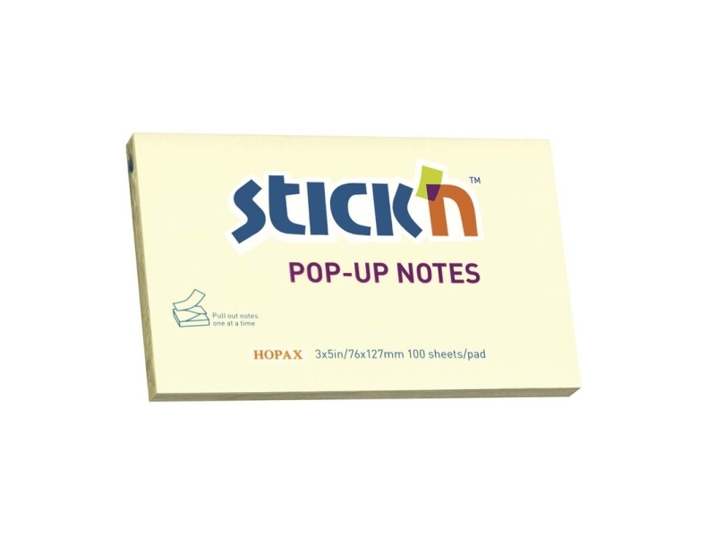 Z-notes StickN block gul 76x127 mm, 100 blad (12 st.) | Papper & Emballage - Block & Post-It - Block | GameStuff