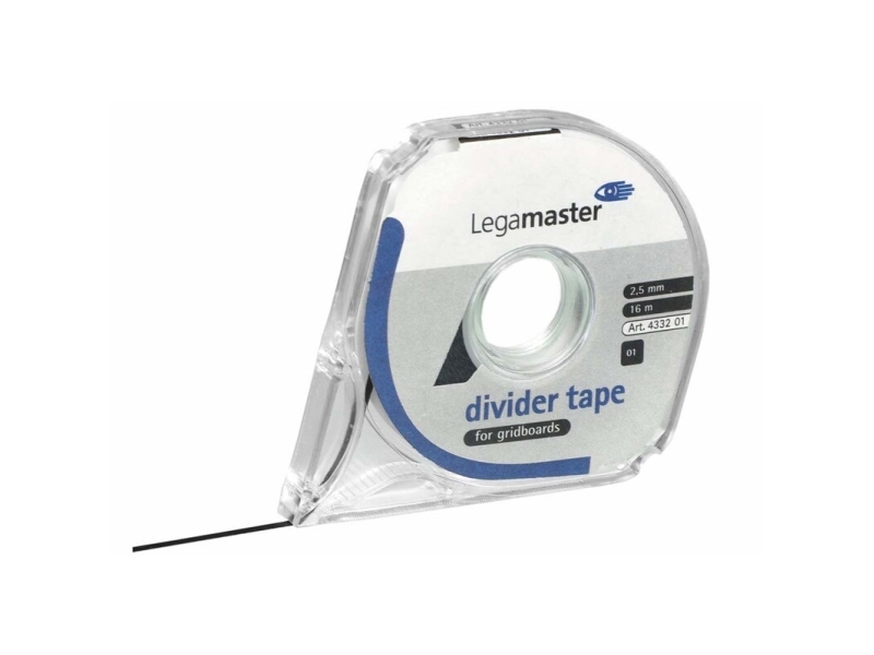 Inddelingstape Legamaster®, 2,5 mm x 16 m, sort | Kontorsmaterial - Kontorstillbehör | GameStuff