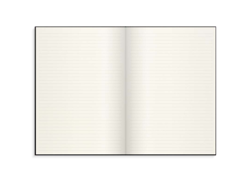 Notebook Textile A4 Black Lined