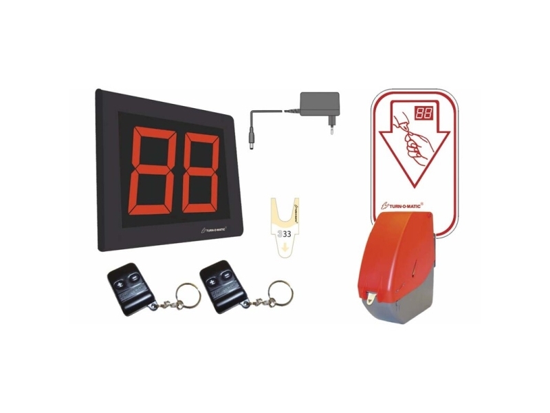Warteschlangen-Nummernsystem Startpaket M. Display Roter Spender D900