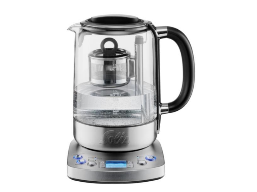 Solis Tea Kettle Automatic 5518 - Wasserkocher Mit Temperatureinstellung - Teekocher Mit Timerfunktion - Silber (So209)