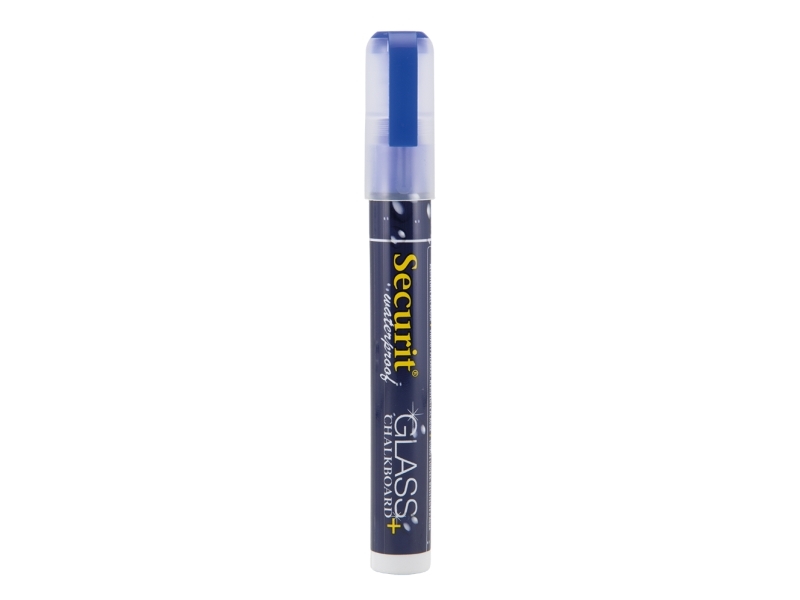 Securit® vandfast kridtmarker skrå spids i blå - (12 stk.)
