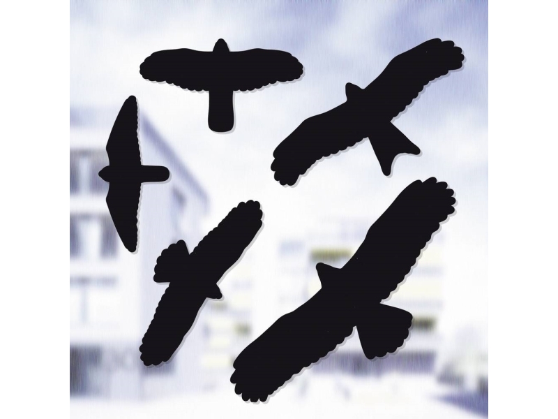 Swissinno Birdprotection Vinduesdekoration fuglebillede påklæbes Funktionstype Afskrækning 5 stk