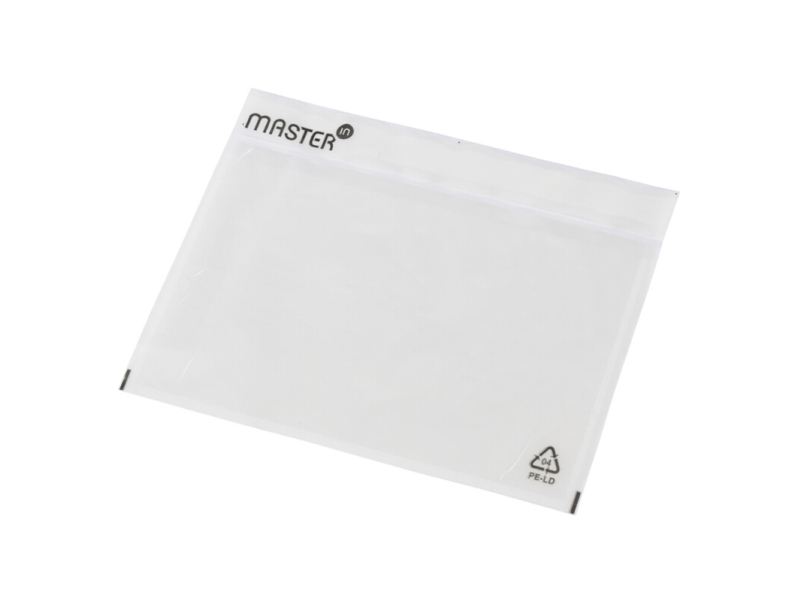 Kuvertficka, Masterin Performance C6, 175 x 140 mm, transparent, Otryckt återvunnen LDPE, Låda | Papper & Emballage - Kuvert & påsar - Leveransnotering kuvert | GameStuff