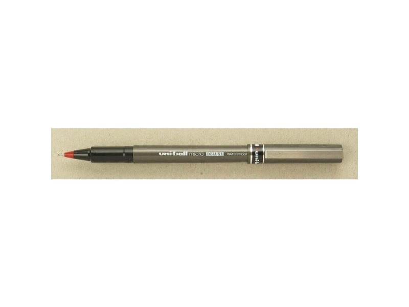 Rollerpen Uni-Ball Rød 0,2Mm Ub-155 Deluxe Micro - (12 Stk.)