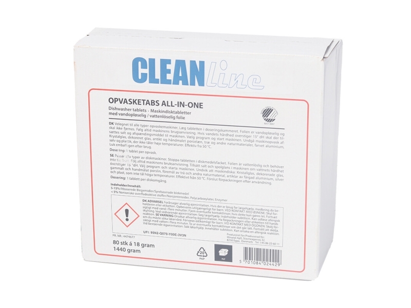 Opvasketabs All-in-one 80 stk svanemærket - Maskinopvask - Opvasketabs -