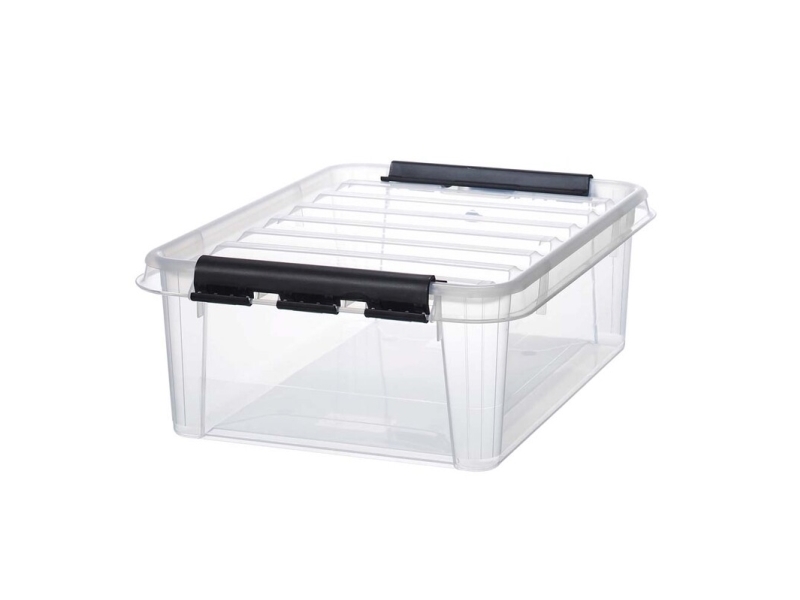 Plastkasse SmartStore Classic 24 24l m/låg 50x39x18cm - (7 stk.)