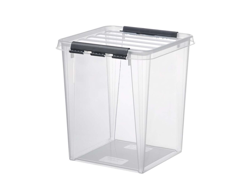 Plastkasse SmartStore transparent 70l m/låg 72x40x39cm - (39 stk.) | Arkivering - Arkiv box/mappar - Förvaringslåda | GameStuff
