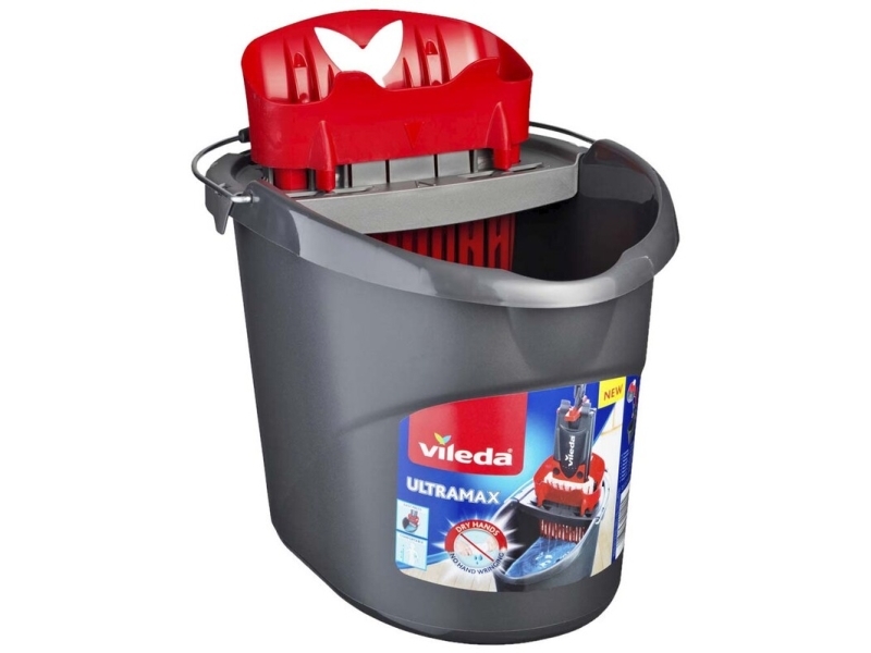 Eimer, Vileda, Vileda Ultra Max Mit Stiel Grau/Rot, 1 Stück