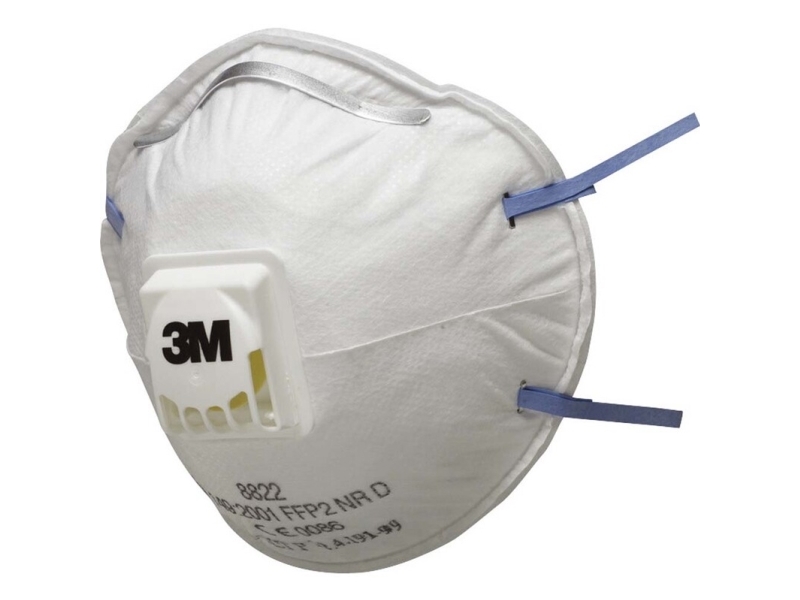 Atemschutzmasken, Ffp2 Mit Valvo 3M Vliesstoff, Weiß, 10Er-Pack