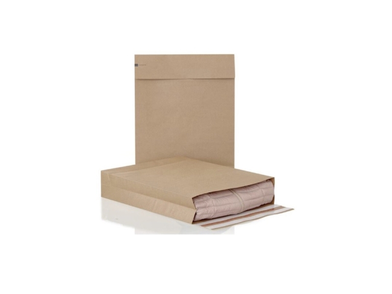 Paperinen kuljetuspussi, 162 x 229 mm, 1-kerroksinen, sivusäleikkö, ristipohja Voimapaperi, 1. kerros 110 g/m2 - (250 kpl)