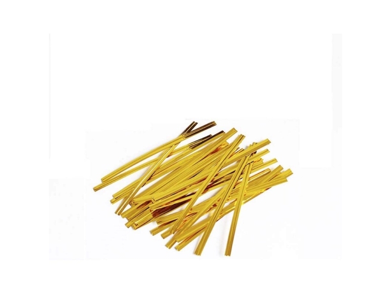 Plastclips, 125 Mm, Metal, Gul Pakke A 1000 Stk, Twist-Ties