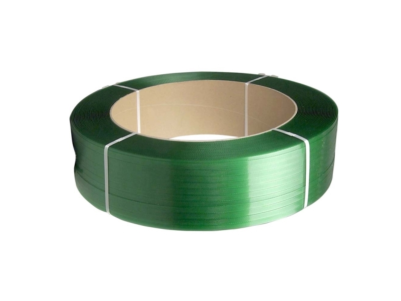 Spännband RPET 19,00 x 0,900 mm x 1000,00 m, präglat, grönt brottmotstånd 406 mm | Papper & Emballage - Förpackning - Förpackningsprodukter | GameStuff