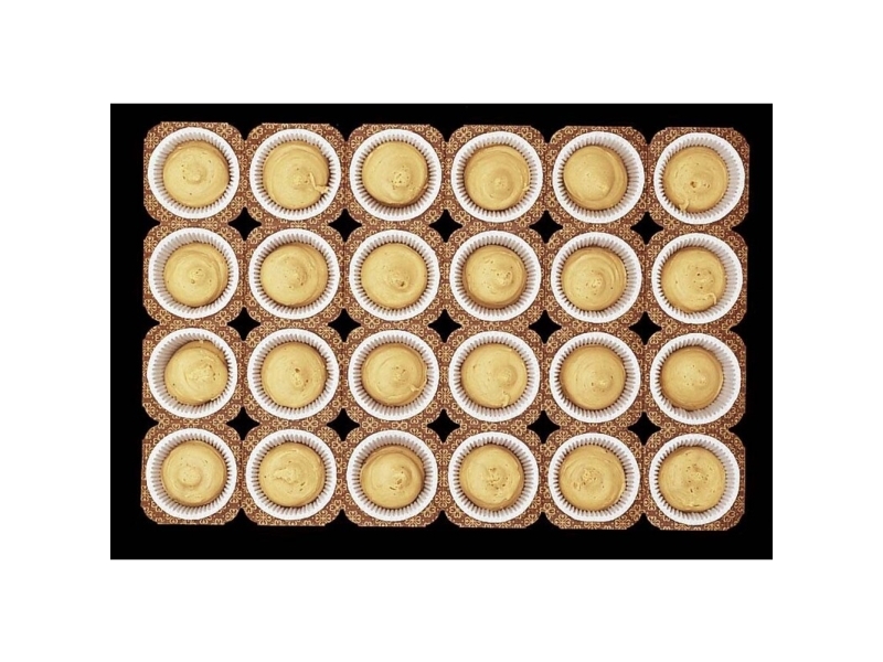 Muffinform, Rechteckig, 50 X 50 X 36 Mm, Pergamentpapier, Weiß Packung Mit 24 Stück, Auf Karton Nts.