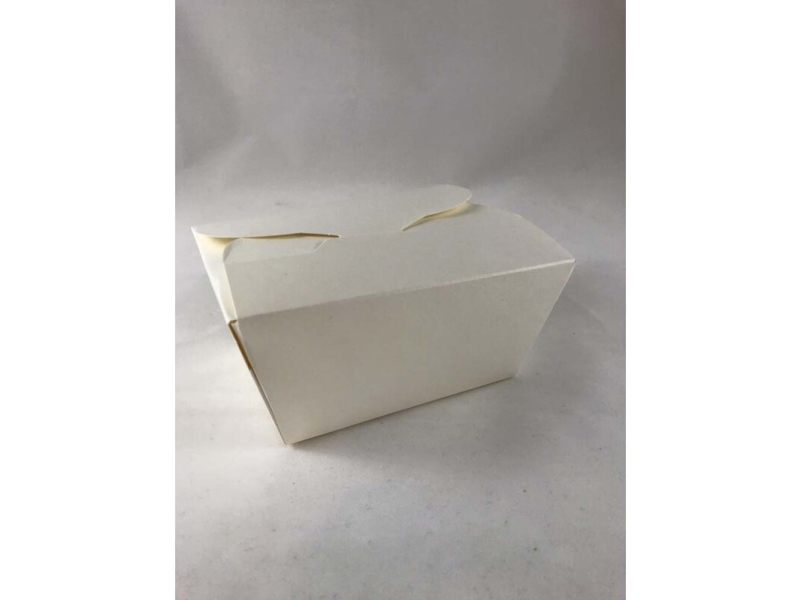 Take-Away-Box, Medium 700 Ml, 109 X 89 X 65 Mm Pappe, Weiß, Für Noodles, Packung À 50 Stk.