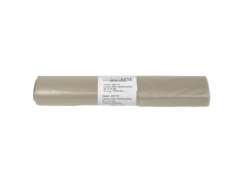 Affaldssække, 53 µm, 900 x 900 mm, LD-PE transparent, 100 l, rulle a 10 poser - (10 stk.)