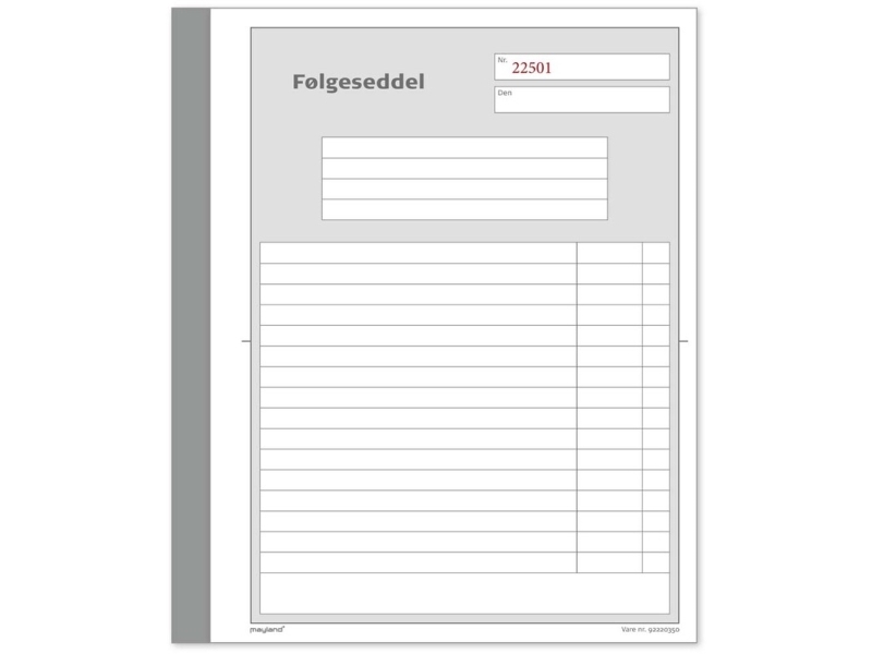 Mayland 92220350, Monokromatiskt, Grå, Vit, 50 ark, Vuxen | Papper & Emballage - Block & Post-It - Block | GameStuff