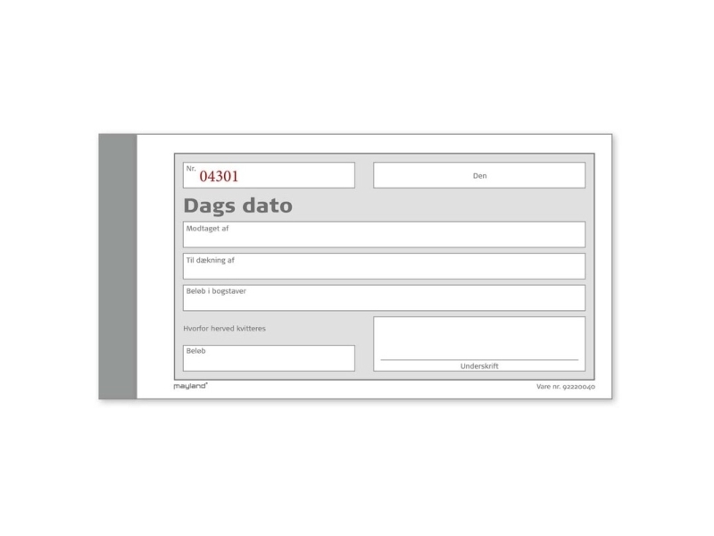 Mayland 92220040, Monokromatiskt, Grå, Vit, 100 ark, Vuxen | Papper & Emballage - Block & Post-It - Block | GameStuff