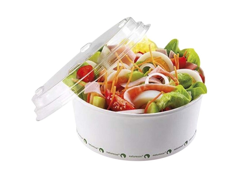 Salatschale, Rund 800 Ml, Ø 148, Höhe 60 Pappe/Pla, Weiß, Karton Mit 500 Stk