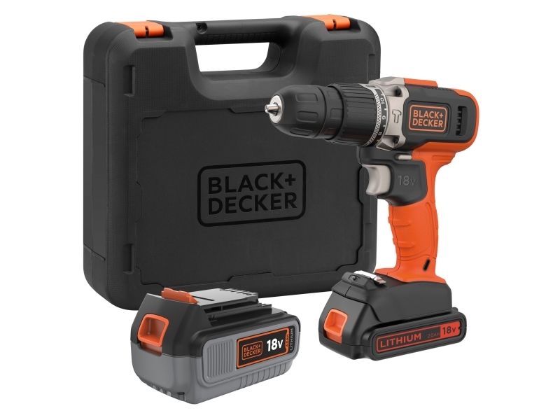 B+D 18V akku slagboremaskine m. 2.0 Ah/4.0Ah Li-ion Batteri | Elverktyg - DIY - Akku Verktyg - Borrmaskin & Skruvdragare | GameStuff