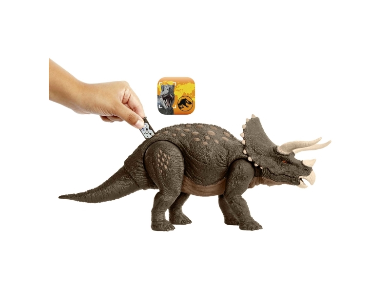 Jurassic World HABITAT PROTECTOR TRICERATOPS, 4 vuotta, ruskea, muovia
