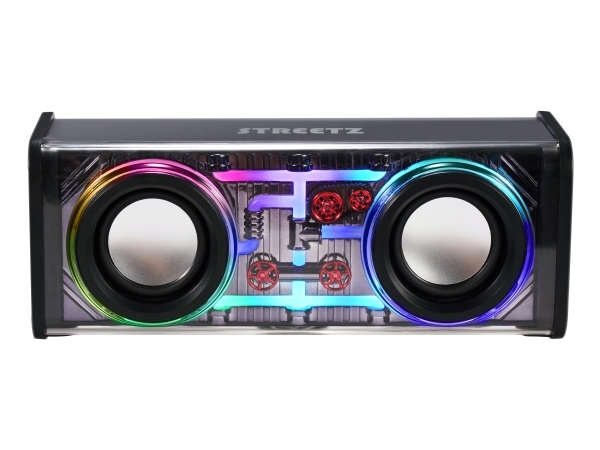 Streetz S310-Blk, 10 W, 180 - 20000 Hz, Kabellos, 10 M, Tragbarer Stereo-Lautsprecher, Schwarz