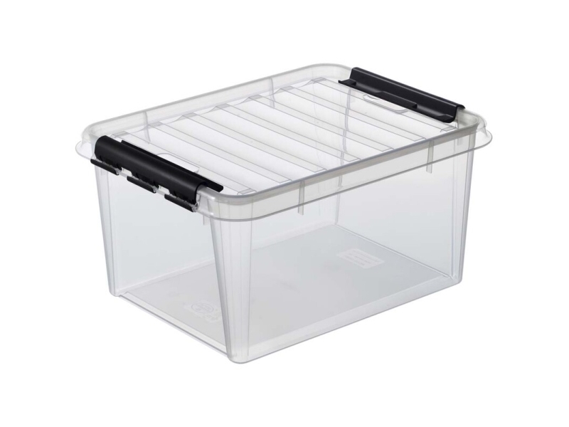 Plastkasse SmartStore™ Classic 15 transparent - 15 ltr. med låg 40x30x19 cm - (10 stk.) | Arkivering - Arkiv box/mappar - Förvaringslåda | GameStuff