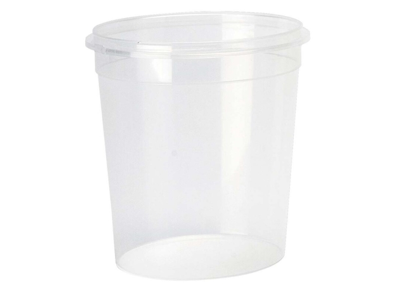 Plastbøtte, Handy-Lock, Rund 1025 Ml, Ø 118, Højde 144 Pp, Transparent, M/Låg, Æske A 180 Sæt