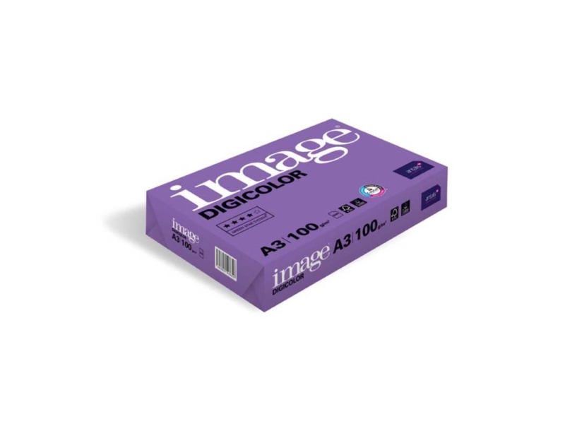 Image, Digicolor, hvid, Kopipapir træfri ECF, 100g/m2, 420mm x 297mm, A3 Bred bane, pakke a 500 ark,