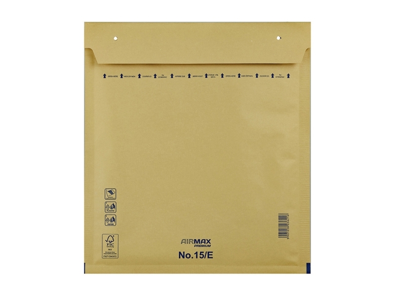 Kupla pussi Airmax 240x285mm ruskea nro 15/E sisempi 220x265mm 100kpl/pakkaus