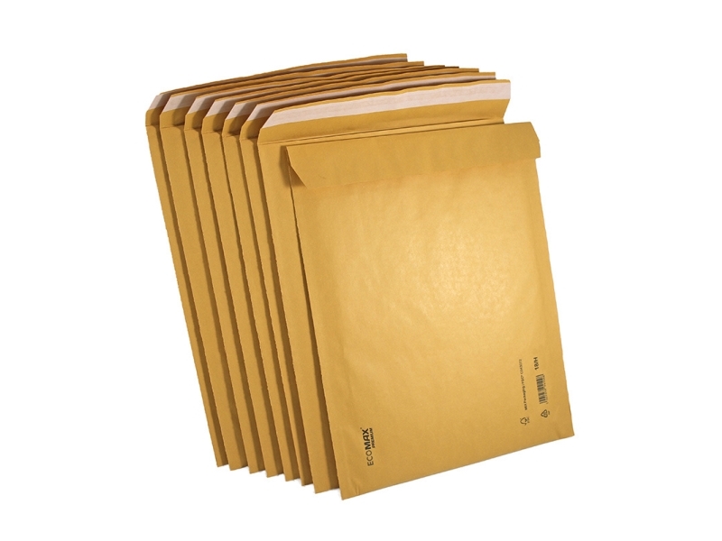 Boblepose, Boblekuvert, 320 x 455 mm Kort side åben, brun, vægt: 0.082 kg pakke a 50 stk, palle a 20